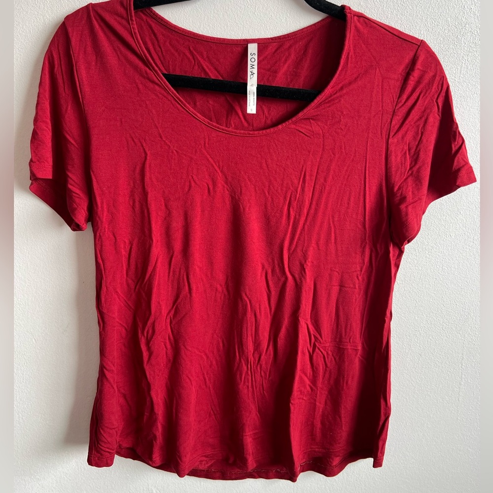 Soma Night Sleep Shirt in Red Size S